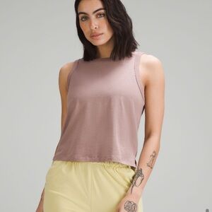 Classic fit cotton blend tank